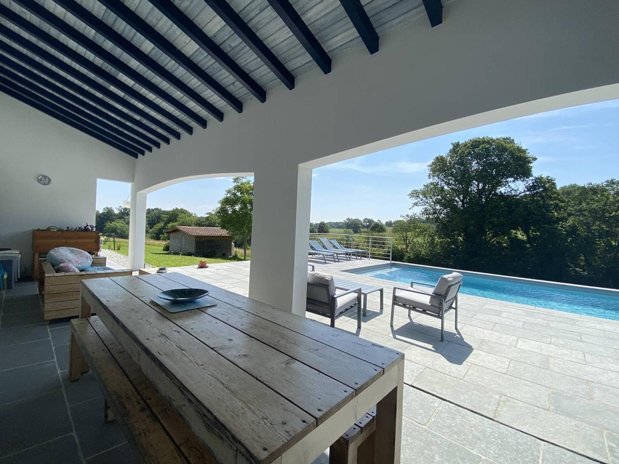 Maison Individuelle Avec Piscine Et Grand Jardin, 6-8 Pers, Urt - Fr-1-495-140 Bagian luar foto